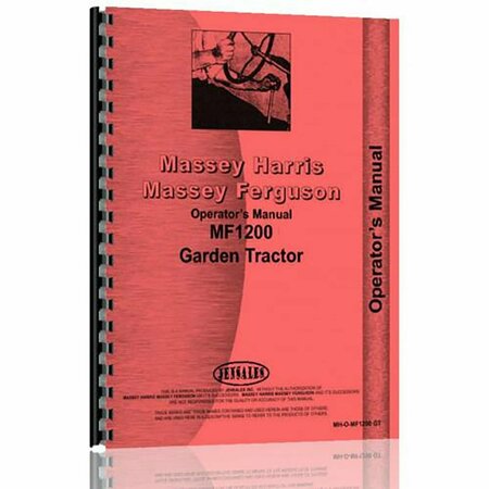 AFTERMARKET Tractor Operator Manual Fits Massey Ferguson 1200 RAP78643